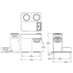 BUNN® BUNN 13300.0003: Pourover Coffee Brewer W/ 3 Lower Warmers SST -Miscela Coffee Shop 13300.9997 vp17a 3 fig4 sht2 i 3