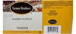 Farmer Brothers Barbecue Spice, 7 Lbs - Original Cain's Blend! 7 Farmer Brothers Barbecue Spice, 7 Lbs - Original Cain's Blend! -Miscela Coffee Shop 7846504 ingredients