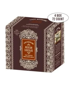 Cafe Mexicano Mexican Chocolate Coffee KCups, 4/18ct (Total 72 Cups)