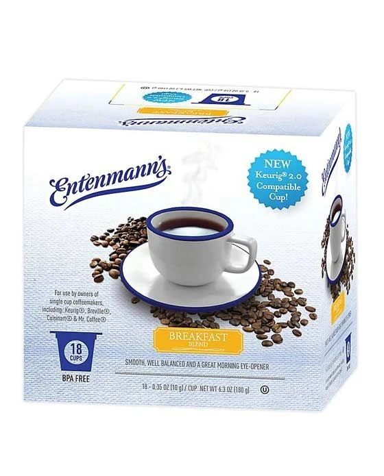 Entenmann's Breakfast Blend Single Serve Coffee, 18 Count Box 1 Entenmann's Breakfast Blend Single Serve Coffee, 18 Count Box