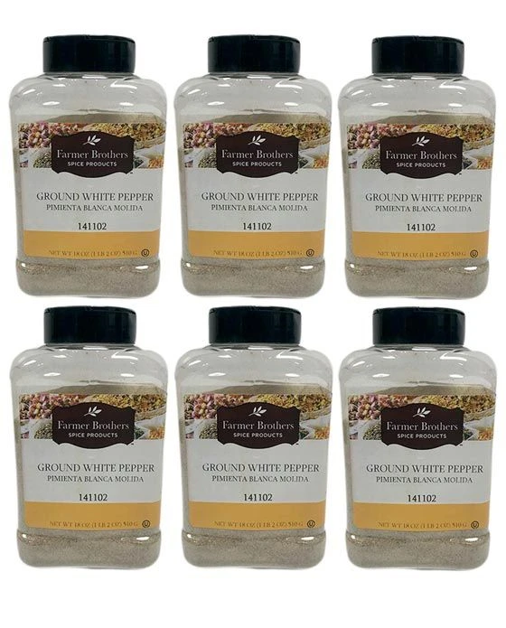 Farmer Brothers Ground White Pepper (6 Bottles/1 Lb 2 Oz Ea.) 1 Farmer Brothers Ground White Pepper (6 Bottles/1 Lb 2 Oz Ea.)