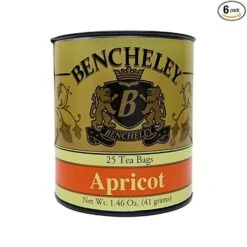 Bencheley Apricot Tea, 25 Tea Bags (1.46 Oz) -Miscela Coffee Shop bencheley apricot tea1 1