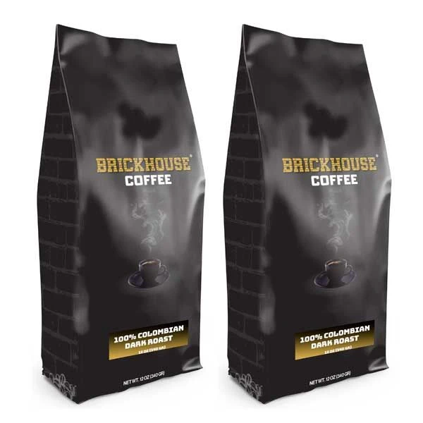 Brickhouse Ground Coffee, BRICKHOUSE Blend: 100% Colombian Dark Roast, 2/12 Oz Bags 1 Brickhouse Ground Coffee, BRICKHOUSE Blend: 100% Colombian Dark Roast, 2/12 Oz Bags