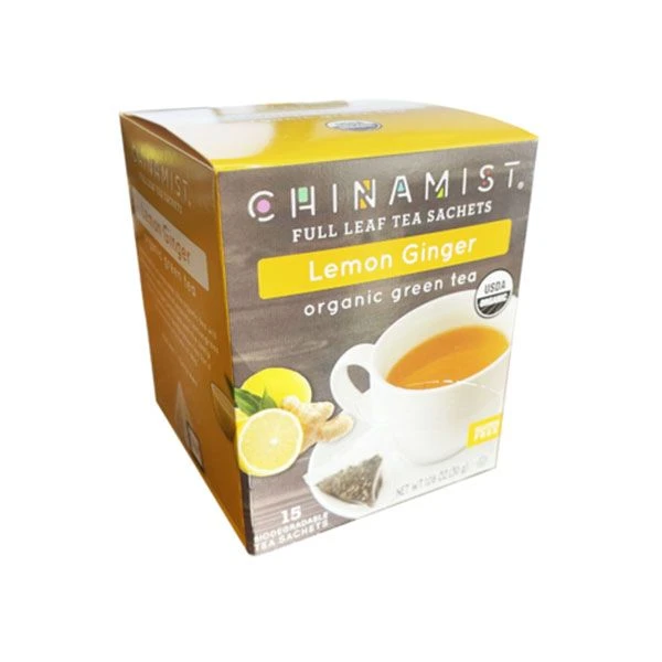 China Mist - Lemon Ginger Organic Green Tea Sachet, 2 Boxes 15 Count Each 2 China Mist - Lemon Ginger Organic Green Tea Sachet, 2 Boxes 15 Count Each - Image 2