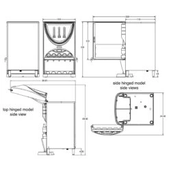 BUNN® Bunn 37000.0022 IMIX-5 BLK HW Powdered Cappuccino Dispenser With Top Hinged Door And Hot Water Faucet - 5 Hoppers -Miscela Coffee Shop d51 3 1