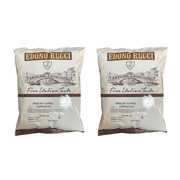 Edono Rucci English Toffee Cappuccino Mix, 2 Bags (2 Lb Each) 1 Edono Rucci English Toffee Cappuccino Mix, 2 Bags (2 Lb Each)