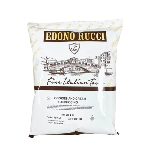 Edono Rucci Cookies And Cream Powdered Cappuccino Mix, 4 Bags( 2 Lbs Each) 2 Edono Rucci Cookies And Cream Powdered Cappuccino Mix, 4 Bags( 2 Lbs Each) - Image 2