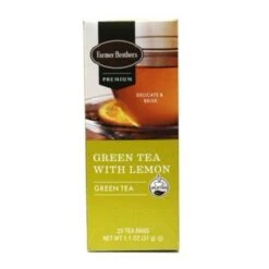 Farmer Brothers Premium Green Tea With Lemon, 6/25 Ct Tea Boxes -Miscela Coffee Shop fblemontea1 2