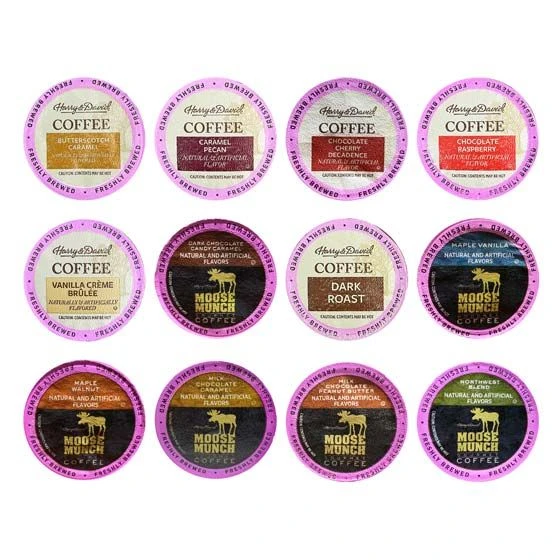 Harry & David And Moose Munch Single Serve Coffee Sampler, 12 Flavors (3 Cups Each) 1 Harry & David And Moose Munch Single Serve Coffee Sampler, 12 Flavors (3 Cups Each)