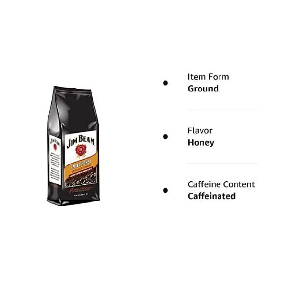 Jim Beam Spiced Honey Bourbon Flavored Ground Coffee, 6 Bags (12 Oz Ea.) 2 Jim Beam Spiced Honey Bourbon Flavored Ground Coffee, 6 Bags (12 Oz Ea.) - Image 2