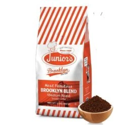 Junior's Most Fabulous Brooklyn Blend, Medium Roast Ground Coffee, 4/12 Oz Bags -Miscela Coffee Shop juniorabrooklyn 2