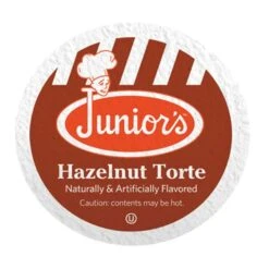 Junior's Most Fabulous Hazelnut Torte, Medium Roast Single Single Serve 2/18 Ct -Miscela Coffee Shop juniors most fabulous hazelnut torte medium roast single single serve 1