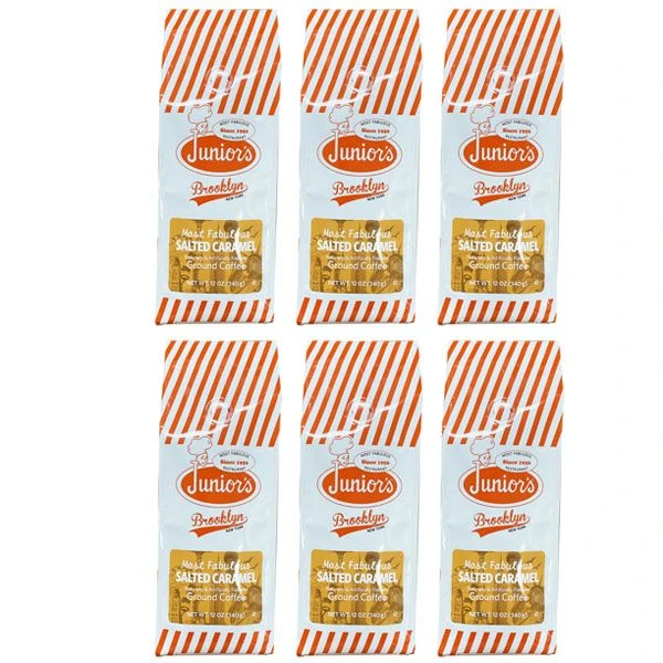Junior's Most Fabulous Salted Caramel Ground Coffee, 6/12 Oz Bag 1 Junior's Most Fabulous Salted Caramel Ground Coffee, 6/12 Oz Bag