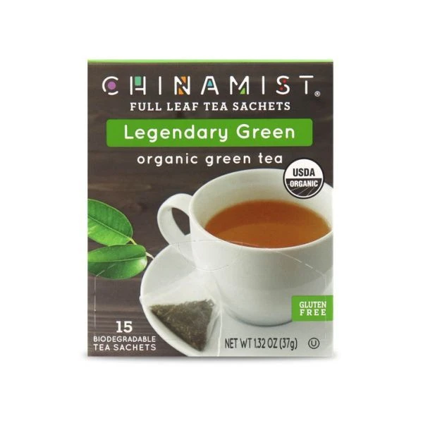 China Mist - Legendary Green Organic Black Full Leaf Tea Sachet, 15 Count Box 3 China Mist - Legendary Green Organic Black Full Leaf Tea Sachet, 15 Count Box - Image 3