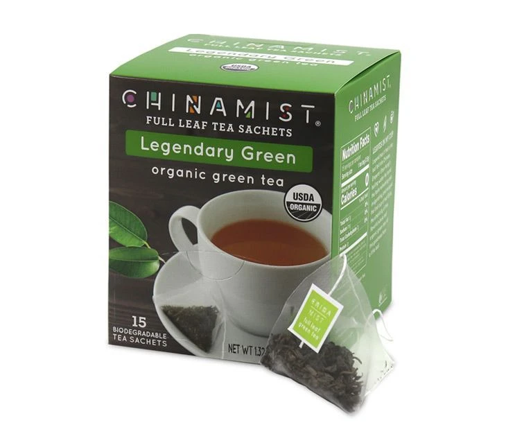 China Mist - Legendary Green Organic Black Full Leaf Tea Sachet, 2 Boxes 15 Count - Biodegradable And Individually Wrapped 2 China Mist - Legendary Green Organic Black Full Leaf Tea Sachet, 2 Boxes 15 Count - Biodegradable And Individually Wrapped - Image 2