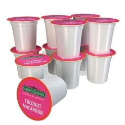 Market & Main Coconut Macaroon Single Serve Coffee Cups, 6 Boxes (72 Cups) 10 Market & Main Coconut Macaroon Single Serve Coffee Cups, 6 Boxes (72 Cups) -Miscela Coffee Shop market main onecup coconut macaroon compatible with keurig k cup brewers 12 count1 1