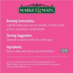 Market & Main Coconut Macaroon Single Serve Coffee Cups, 6 Boxes (72 Cups) 15 Market & Main Coconut Macaroon Single Serve Coffee Cups, 6 Boxes (72 Cups) -Miscela Coffee Shop market main onecup coconut macaroon compatible with keurig k cup brewers 12 count5 1