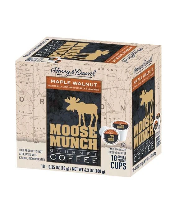Moose Munch Single Serve Coffee By Harry & David, Maple Walnut, 4/18 Count 2 Moose Munch Single Serve Coffee By Harry & David, Maple Walnut, 4/18 Count - Image 2
