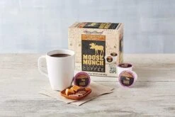 Moose Munch Northwest, Chocolate Caramel, Chocolate Peanut Butter, Maple Vanilla 4/18 Ct Boxes -Miscela Coffee Shop moosemuchmilkchococaramel 4