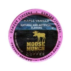 Moose Munch MapleWalnut/DarkChocCaramel/MilkChocCaramel/MapleVanilla 4/18 Ct -Miscela Coffee Shop moosemucnhmapplevanilla 5