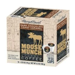 Moose Munch Northwest, Dark Chocolate Caramel, Milk Chocolate Caramel, MapleVanilla 4/18 Ct 8 Moose Munch Northwest, Dark Chocolate Caramel, Milk Chocolate Caramel, MapleVanilla 4/18 Ct -Miscela Coffee Shop moosemunchdarkchococaramel 2