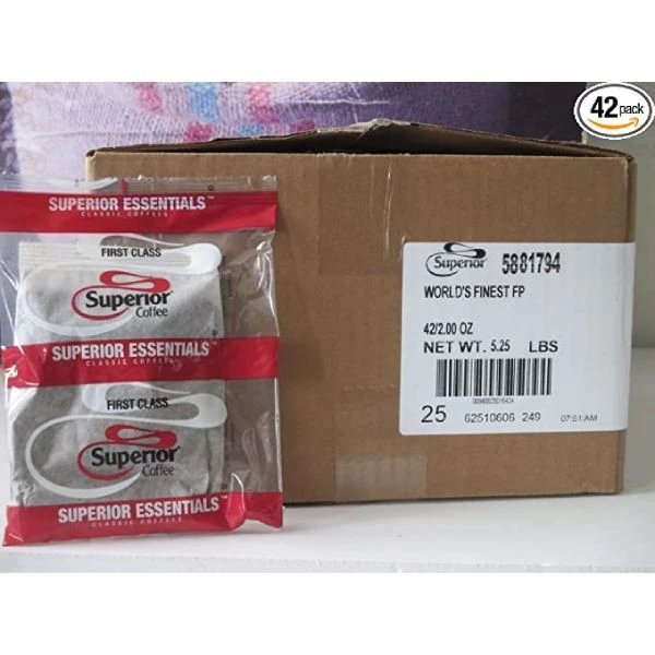 Superior World's Finest Ground Coffee (42 Bags/2 Oz) Filter Pack 2 Superior World's Finest Ground Coffee (42 Bags/2 Oz) Filter Pack - Image 2