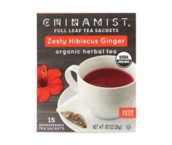 China Mist - Zesty Hibiscus Ginger Organic Black Full Leaf Tea Sachet, 4 Boxes 15 Count Each 7 China Mist - Zesty Hibiscus Ginger Organic Black Full Leaf Tea Sachet, 4 Boxes 15 Count Each -Miscela Coffee Shop zestyhibiscusginger teasachet packet 1 1